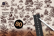 Treasure Map Procreate Brushes, a Shape Add-On by Spasibenko Art (Thumbnail 7 of 13)