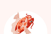Koi Fish Illustration, an Animal Illustration by MISS CHATZ (Thumbnail 3 of 3)