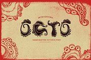Octo - A hand lettering Octopus font, a Font by Plainly Simple Store (Thumbnail 1 of 11)