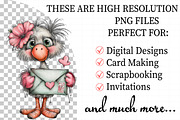 Whimsical Valentine Flamingo PNG Set, an Illustration by Daily.Designs (Thumbnail 2 of 5)