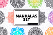 Mandalas set, a Decorative Illustration by Krolja (Thumbnail 1 of 9)