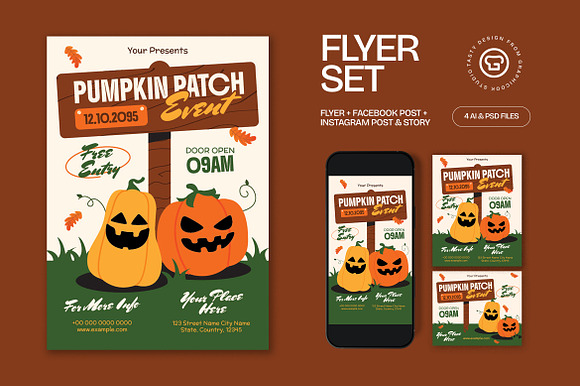 Pumpkin Patch Event Flyer preview 4