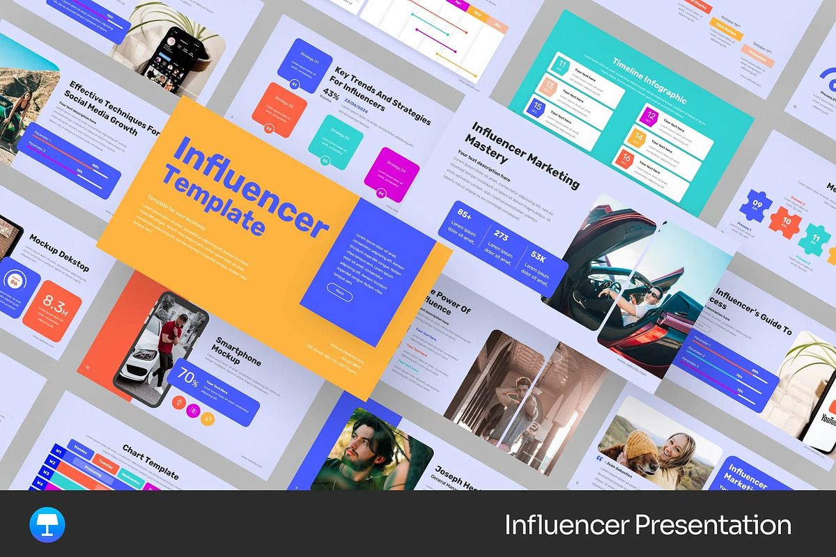 Business Influencer Keynote Template, a Presentation Template by Fit-tee (Photo 1 of 2)