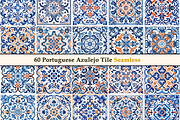 Portuguese Azulejo Pattern Tile V1, a Pattern Graphic by Negarin Digital Art (Thumbnail 4 of 8)