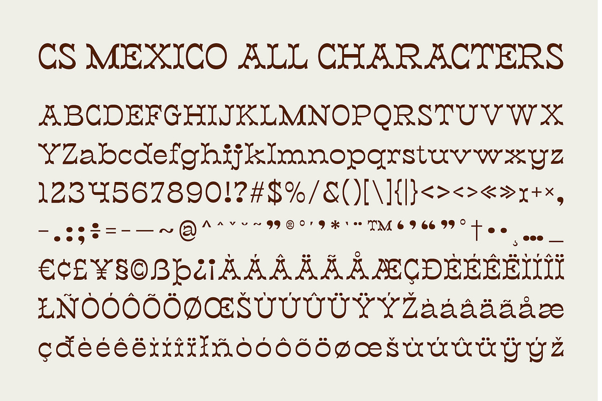 CS Mexico – Tuscan Font, a Serif Font by Craft Supply Co. (Photo 8 of 8)
