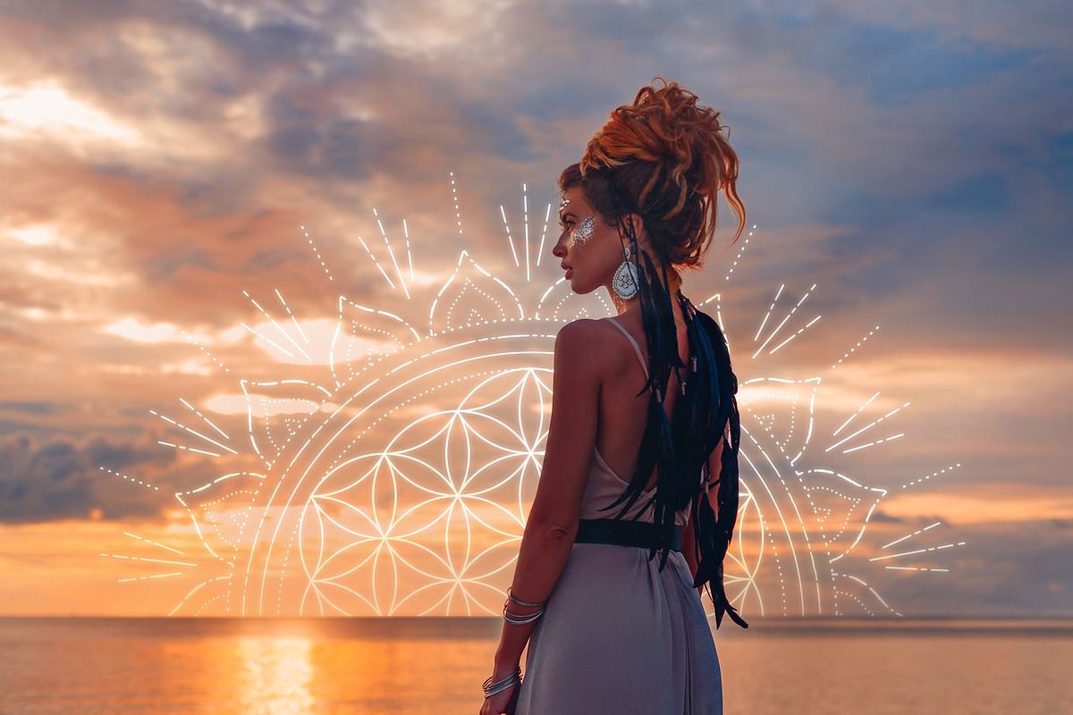 Flower of Life Vector Logo Bundle, an Illustration by S K Y B O X (Photo 4 of 10)