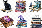 Cute Halloween Reading Clipart, an Illustration by Black Bird Studio (Thumbnail 6 of 6)