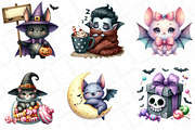 Cute Halloween Clipart, an Illustration by DreamPrint404 (Thumbnail 2 of 4)