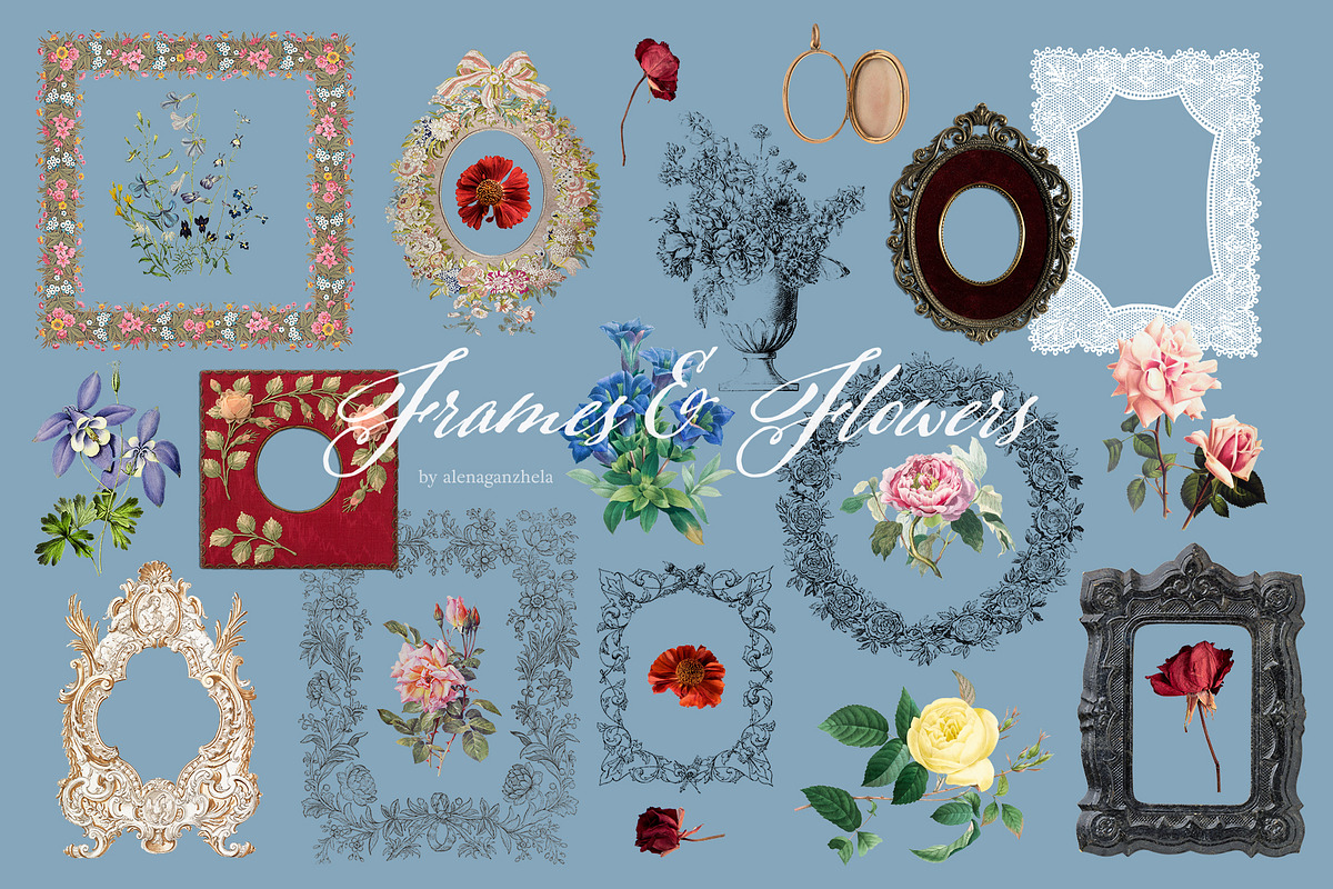Dear Jane - SCRAPBOOKING collage set, an Object Graphic by alenaganzhela (Photo 9 of 14)