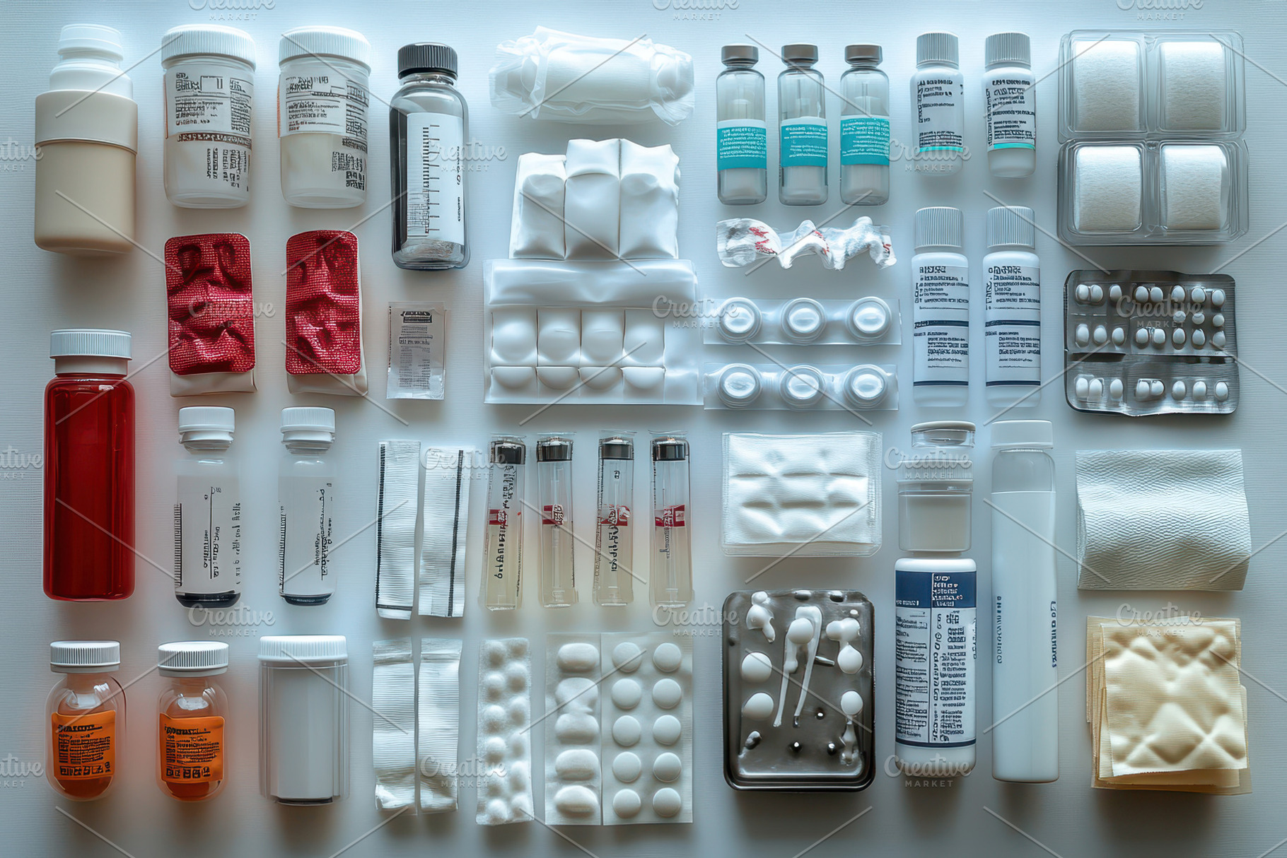 Collection of various medical suppli, a Photo by Tanuart