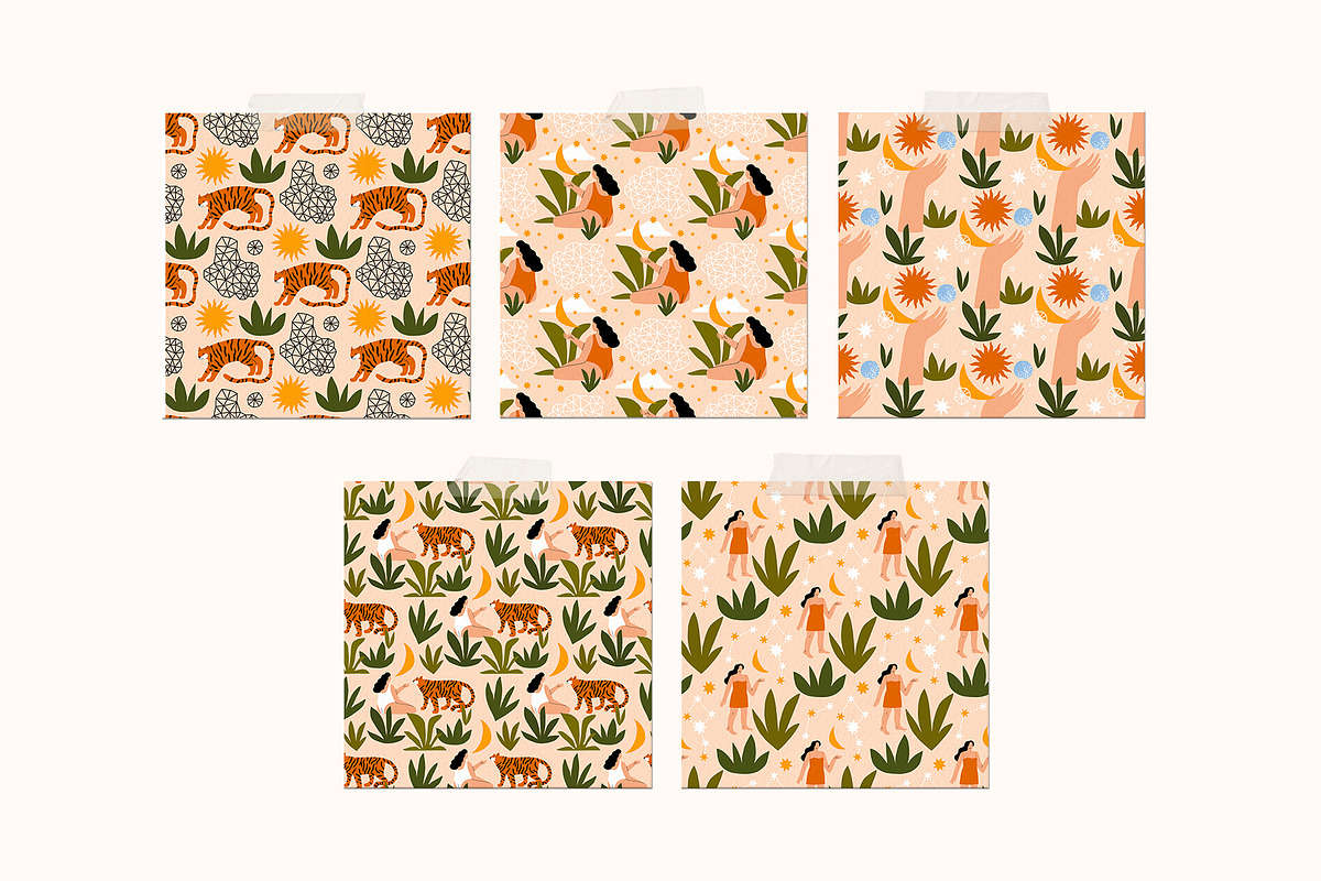 Moon Tiger Playful Graphics Bundle, an Illustration by Katerina Osa (Photo 11 of 13)