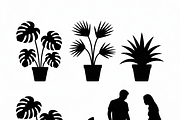 silhouette couple gardening together, an Illustration by Amazin_art (Thumbnail 3 of 11)