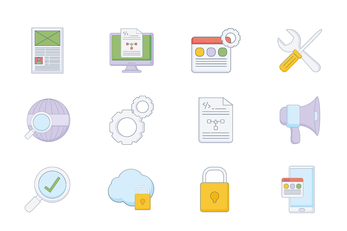 Web Development Icons Set