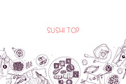 Sushi, hand drawn bundle, a Food Illustration by Good Studio (Thumbnail 7 of 32)