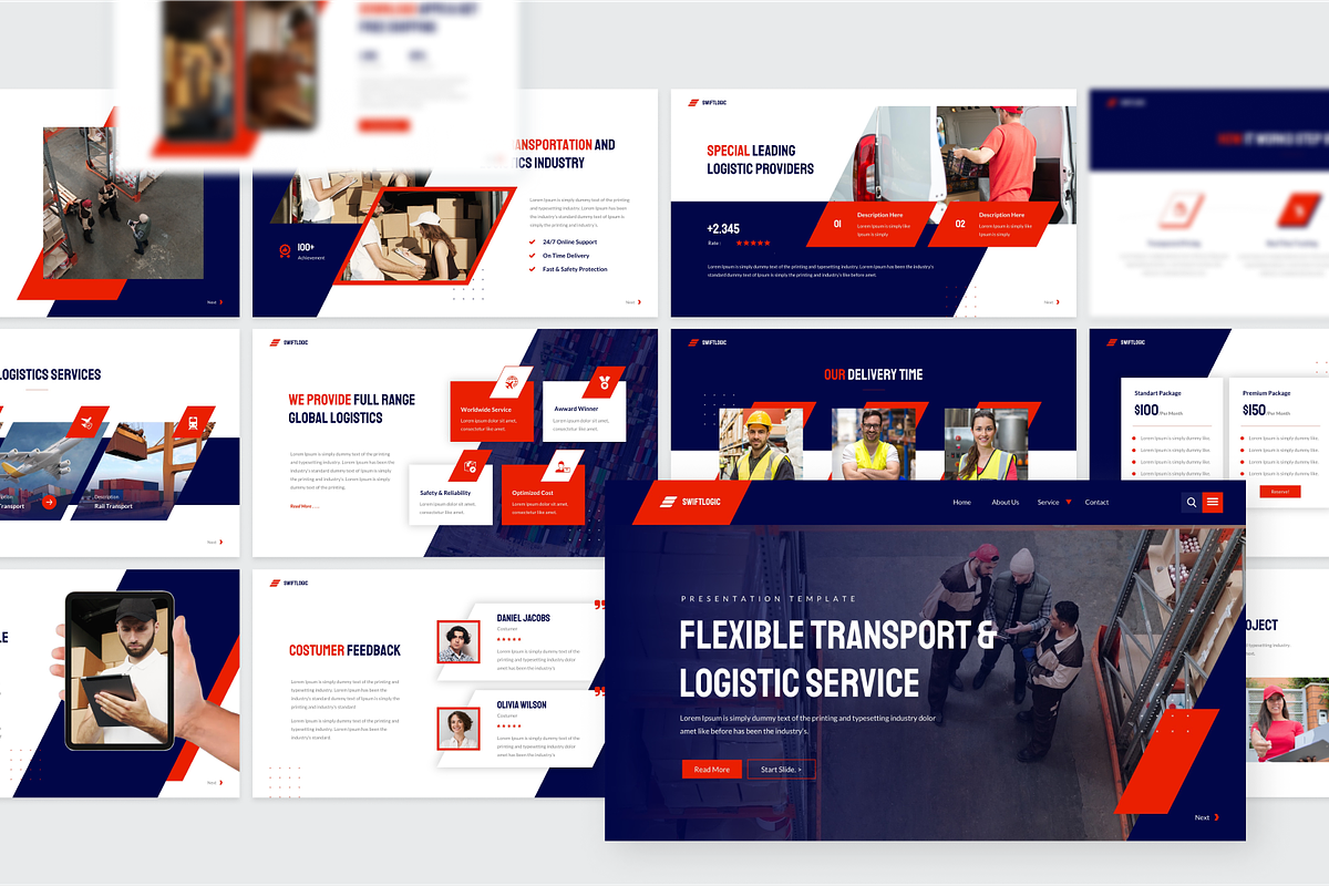 Logistic Shipping PowerPoint, a Presentation Template by SquidPixey (Photo 4 of 6)