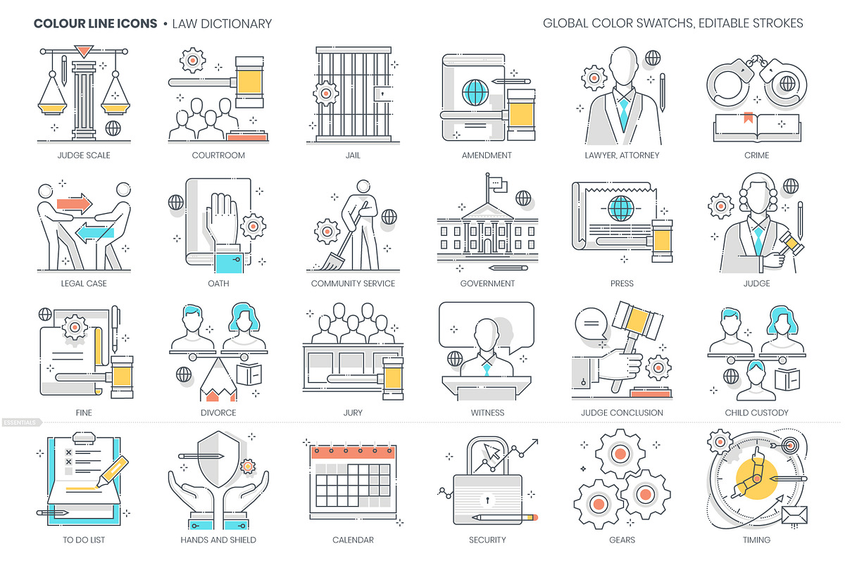 Color line icons, an Outline Icon by Howcolour (Photo 14 of 32)