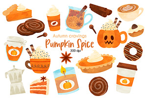 Pumpkin Spice clipart, Pumpkin Pie