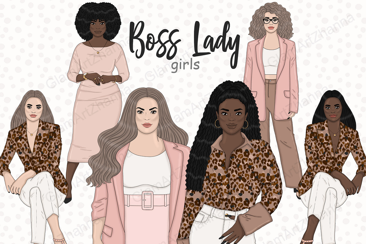 Business Women Clipart, a Person Illustration by GlamArtZhanna (Photo 1 of 7)