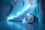 Futuristic Glowing Neon Ice Stairs, a Background Photo by Aura Canyon HQ (Thumbnail 3 of 9)