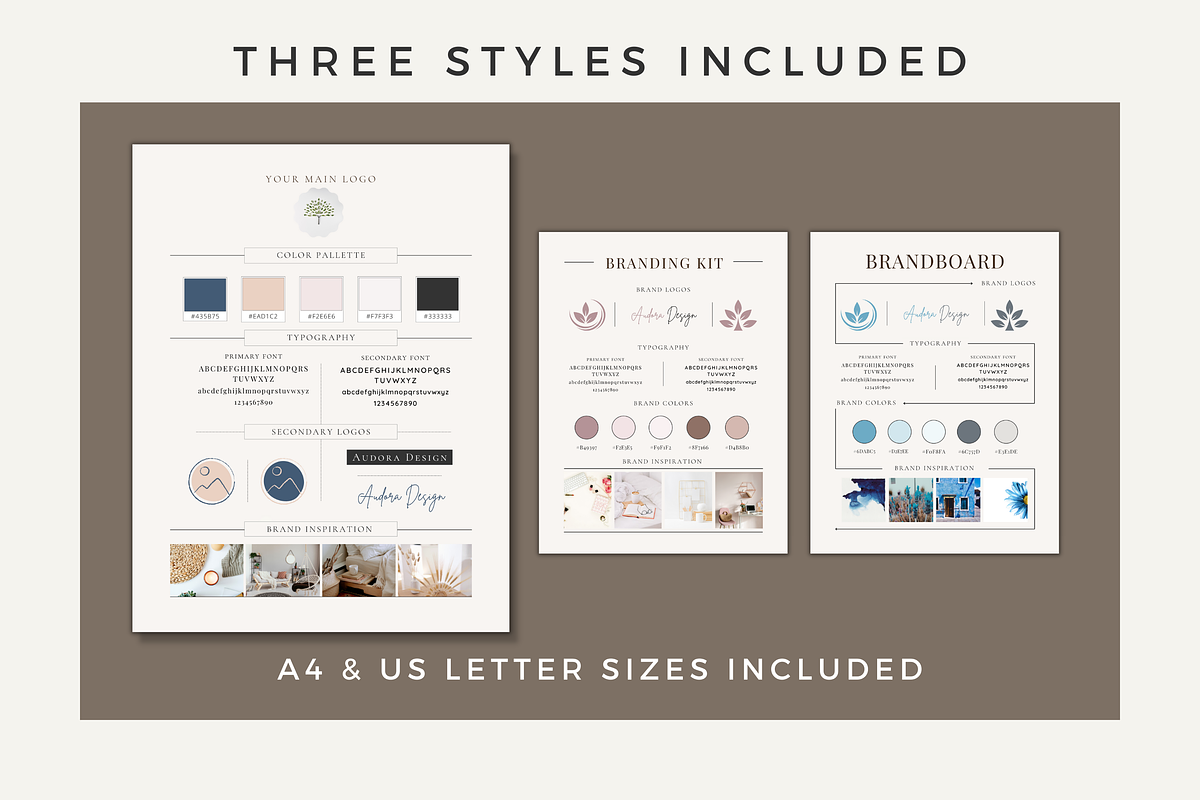 Brand Board Canva Template Kit, a Flyer Template by Designs by Darowan