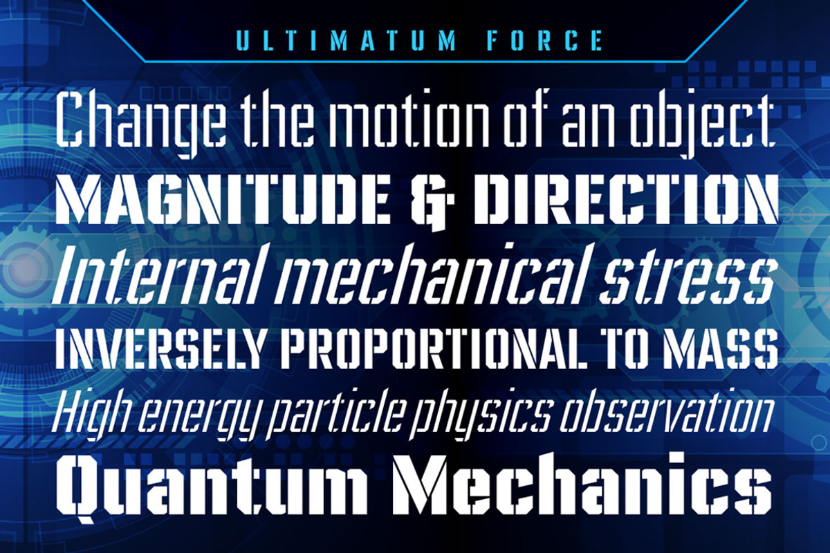 Ultimatum Force heavy duty stencil, a Sans Serif Font by Comicraft Fonts (Photo 2 of 5)