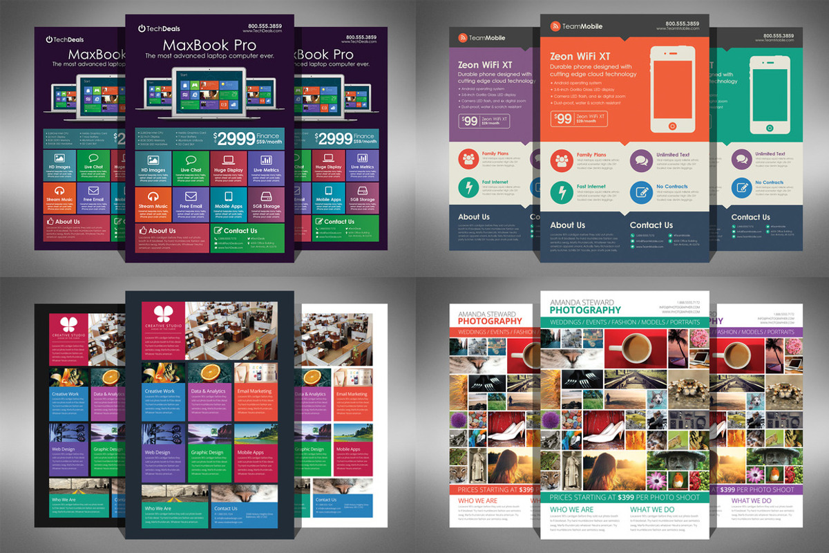 Flat Design Corporate Flyer Bundle, a Flyer Template by Creativenauts (Photo 4 of 4)