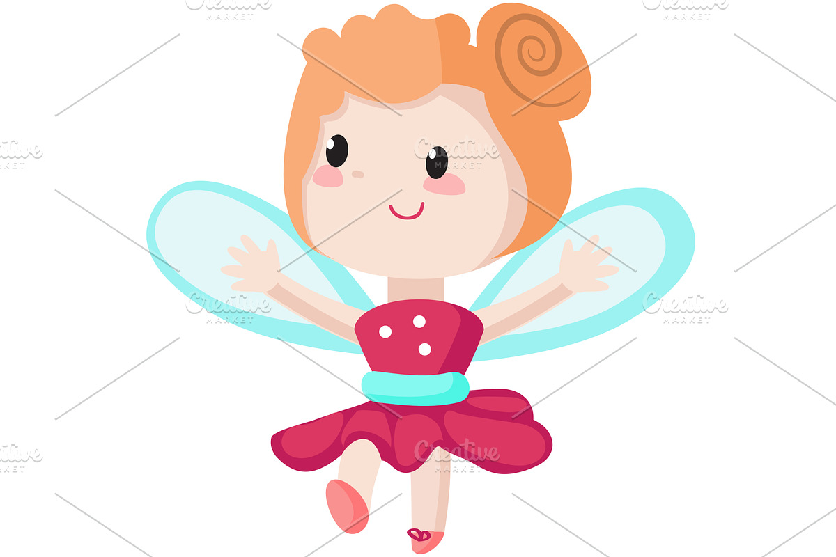 Happy cute fairy girl forest pixie, a Person Illustration by SiberianArt