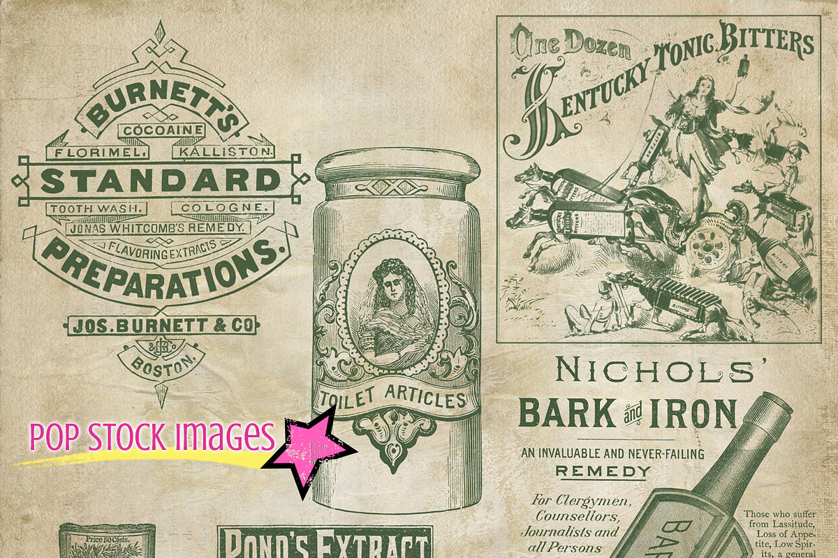 Vintage Medical Ephemera Brushes, a Brush Add-On by ephemoire (Photo 4 of 4)