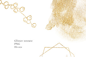 Gold Glitter Geometric Polygonal