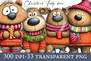 Christmas Teddy bear clipart, an Illustration by Designworld (Thumbnail 1 of 5)