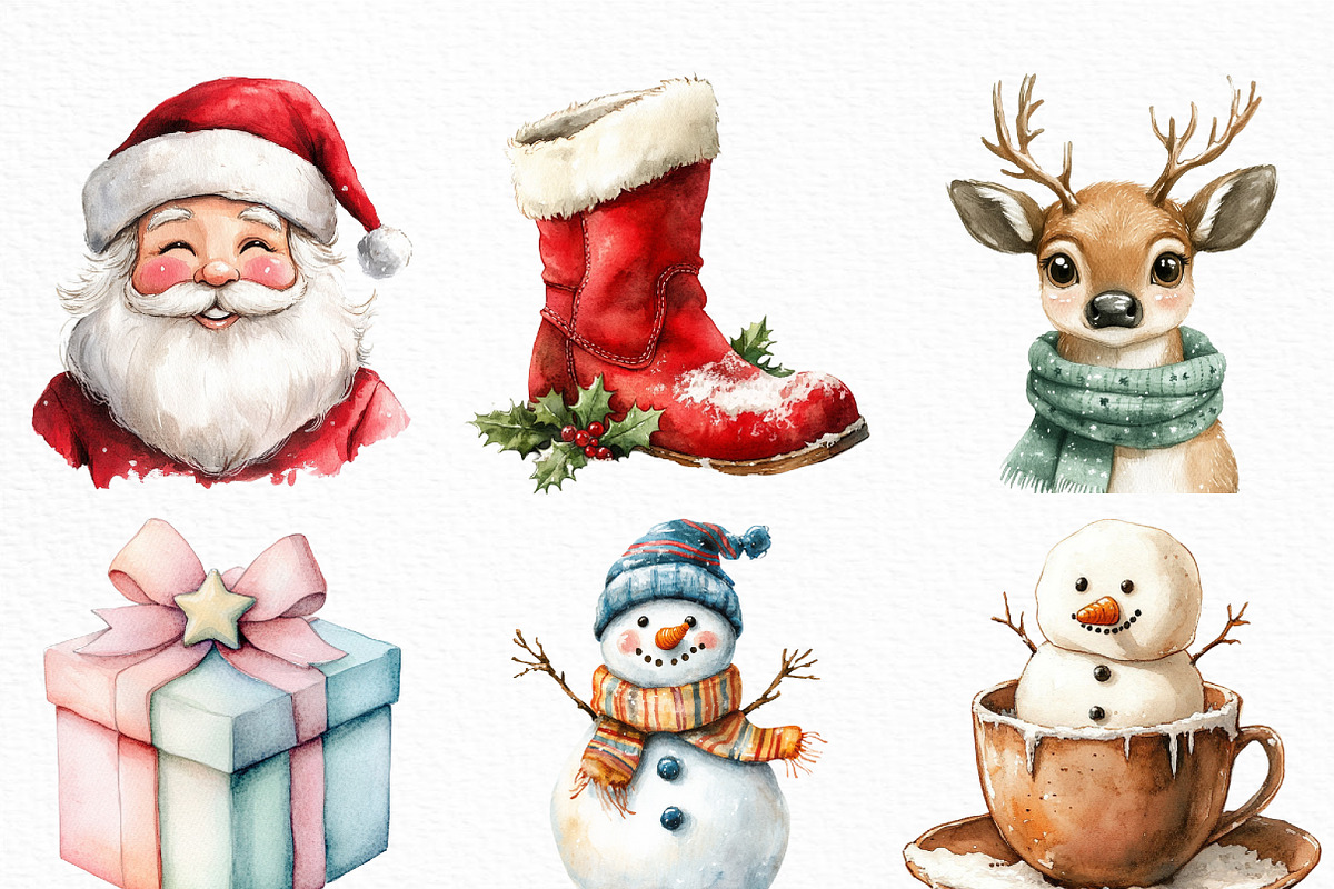Cute Illustration Christmas PNG, an Illustration by Craft Nest (Photo 3 of 6)