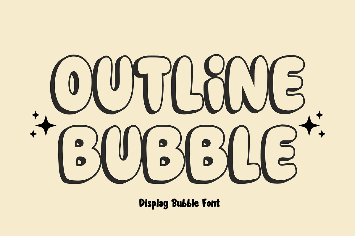 Outline Bubble - Bubble Font Types, a Font by KiddoGlyphs Studio (Photo 1 of 3)