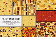 Klimt inspired patterns collection, a Pattern Graphic by My Space Garden (Thumbnail 1 of 13)