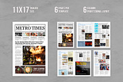 Tabloid Newspaper Template Bundle, a Magazine Template by Oshin Design (Thumbnail 4 of 7)