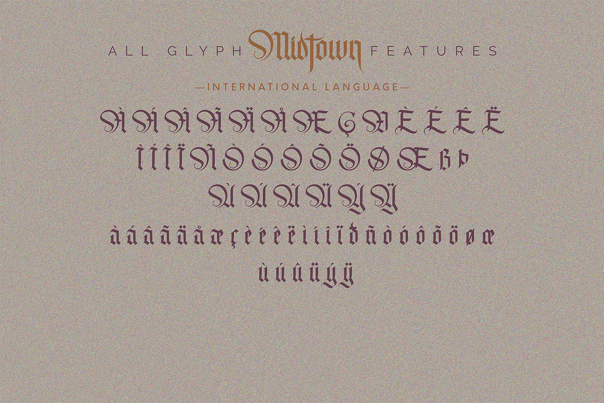 Midtown, a Blackletter Font by Omotu Studio (Photo 10 of 12)