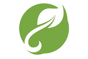 Green leaves form circular design, a Branding & Logo Template by LOGOCREATIVE