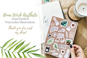 Watercolor Work Home Office Clipart, a Decorative Illustration by S_ARTLOVE (Thumbnail 8 of 8)