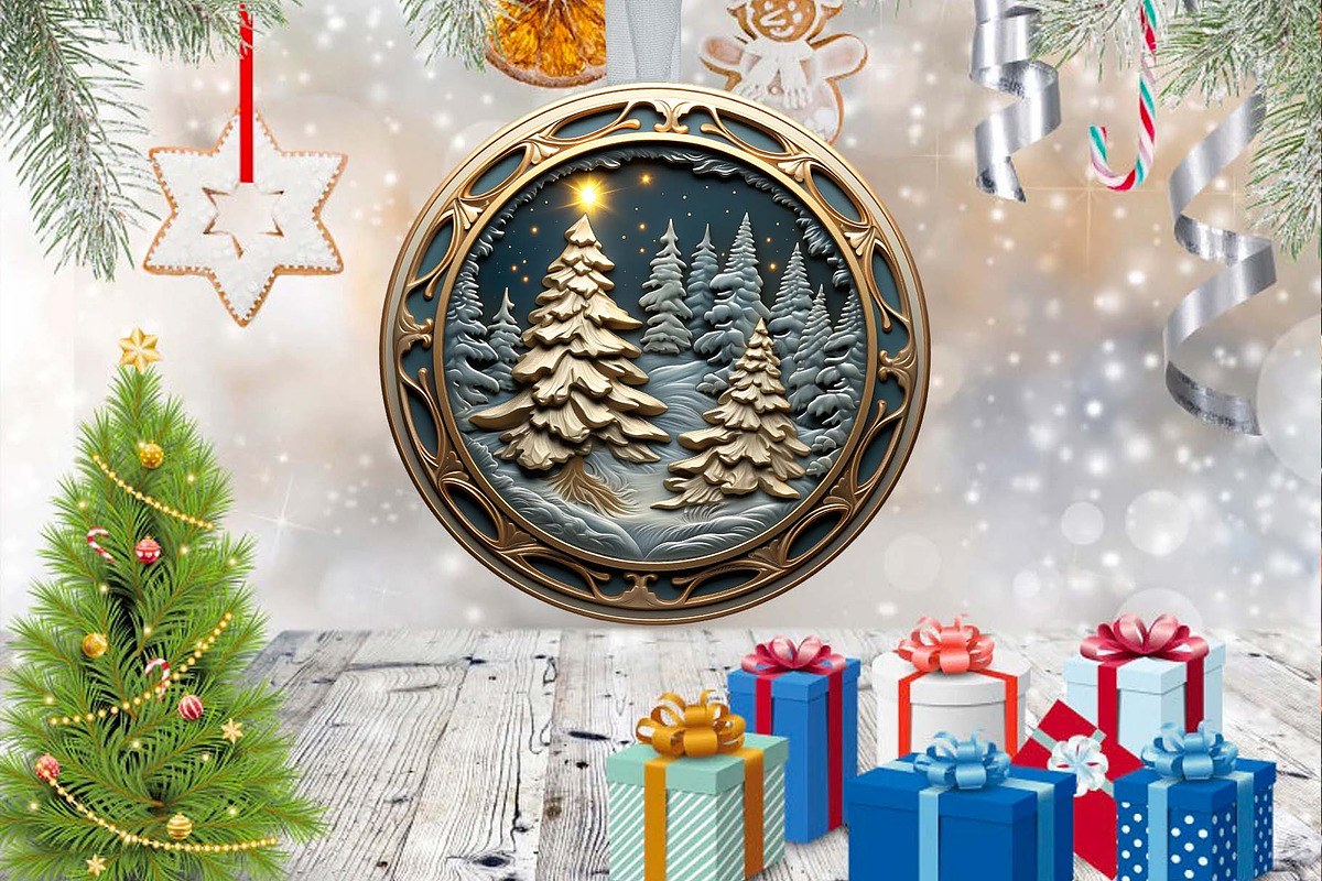 Christmas Ornament Bundle 3d, an Illustration by Moon Studio (Photo 3 of 11)
