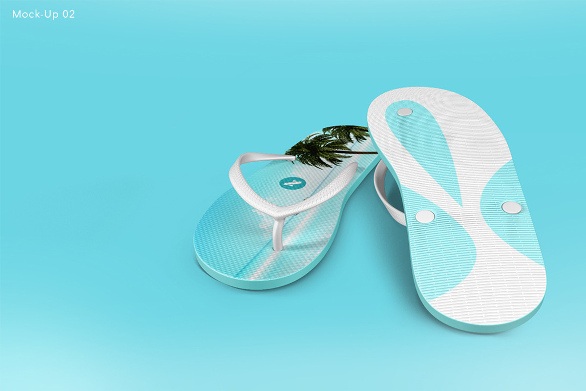 Flip Flops Mockup, a Product Mockup by zokidesign (Photo 3 of 10)