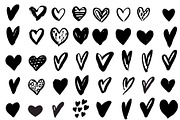 Set grunge hand drawn hearts, a Graphic by Cozy pattern shop (Thumbnail 2 of 2)