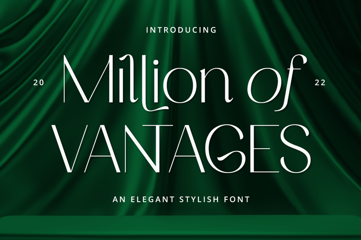 Million of Vantages, a Sans Serif Font by RockboyStd (Photo 1 of 12)
