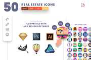 50 Real Estate Icons, an Outline Icon by Dighital (Thumbnail 9 of 10)