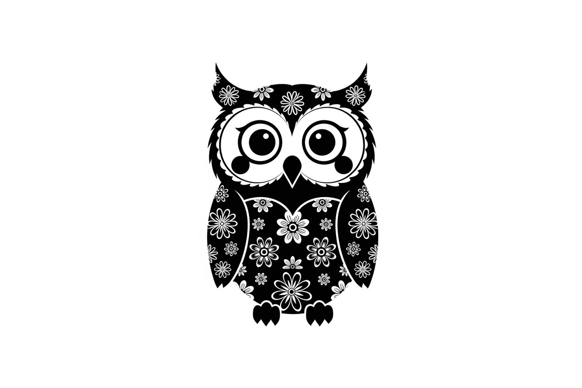 Cute Owl Silhouette Bundle, an Illustration by yasushie (Photo 7 of 31)
