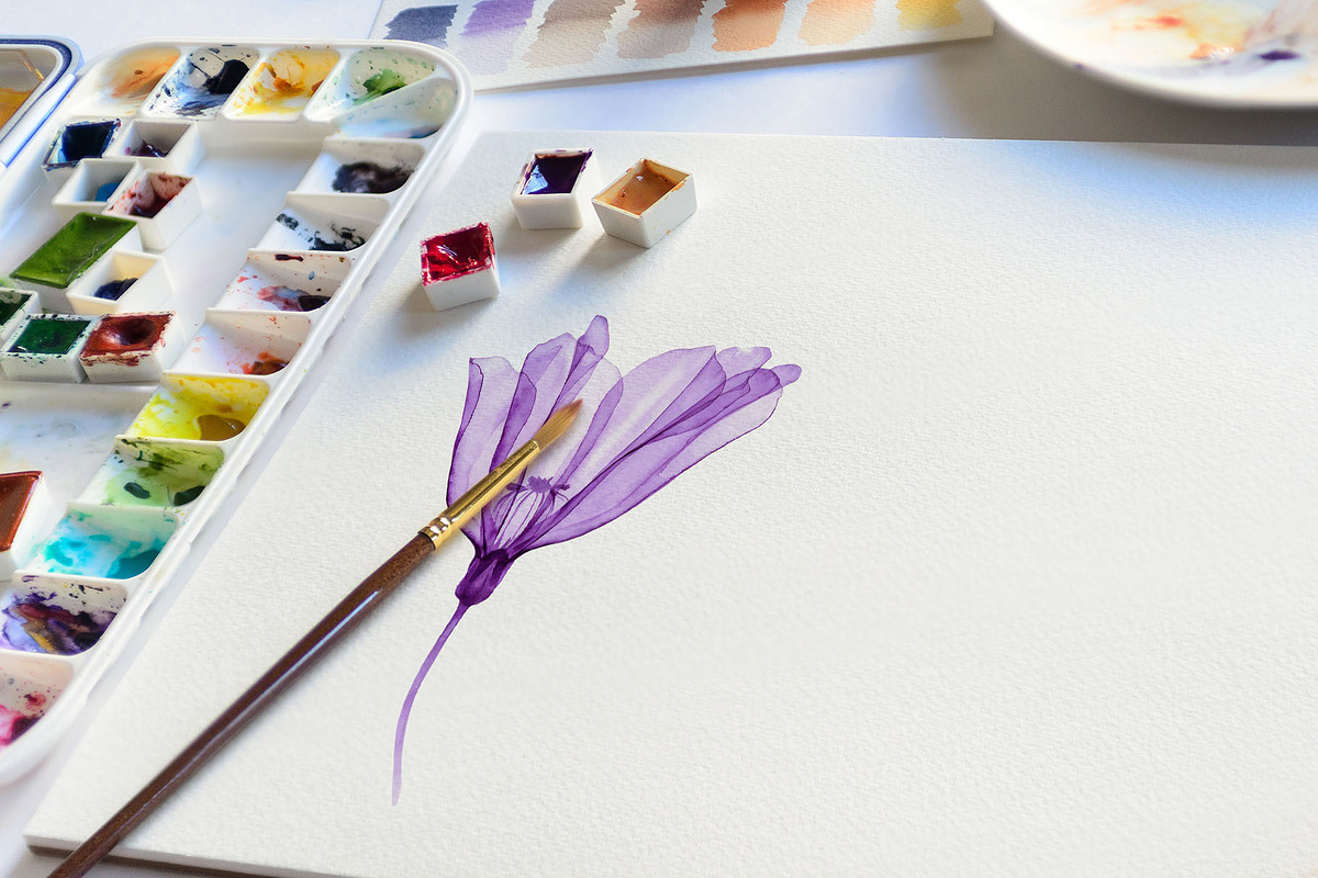 Watercolor Translucent Tulip Vector, a Pattern Graphic by Deckar_art (Photo 4 of 5)