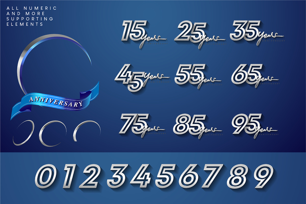 Anniversary logo and greeting card, a Card Template by OtpirusGraphic (Photo 2 of 5)