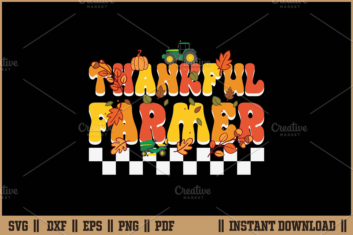 Thankful Farmer Retro Thanksgiving, a Work Illustration by Handy Arts Studio (Photo 1 of 3)