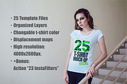 25 T-Shirts Mock-Up (Part 3), a Shirt Mockup by Freeman Studio (Thumbnail 4 of 32)