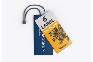 Cardboard Hang Tag Mockup, an Apparel Mockup by OneVectorStock