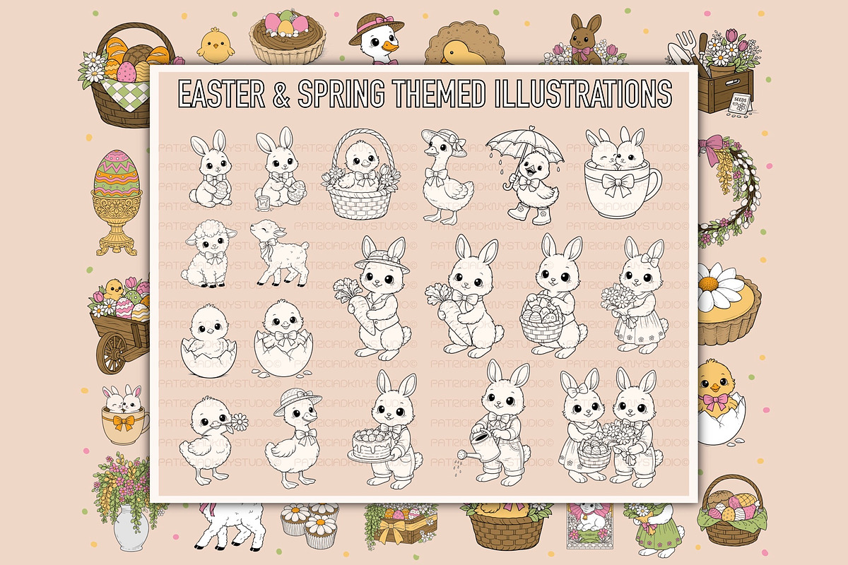 Procreate Easter and Spring brushes, a Brush Add-On by PDknyStudio (Photo 2 of 6)