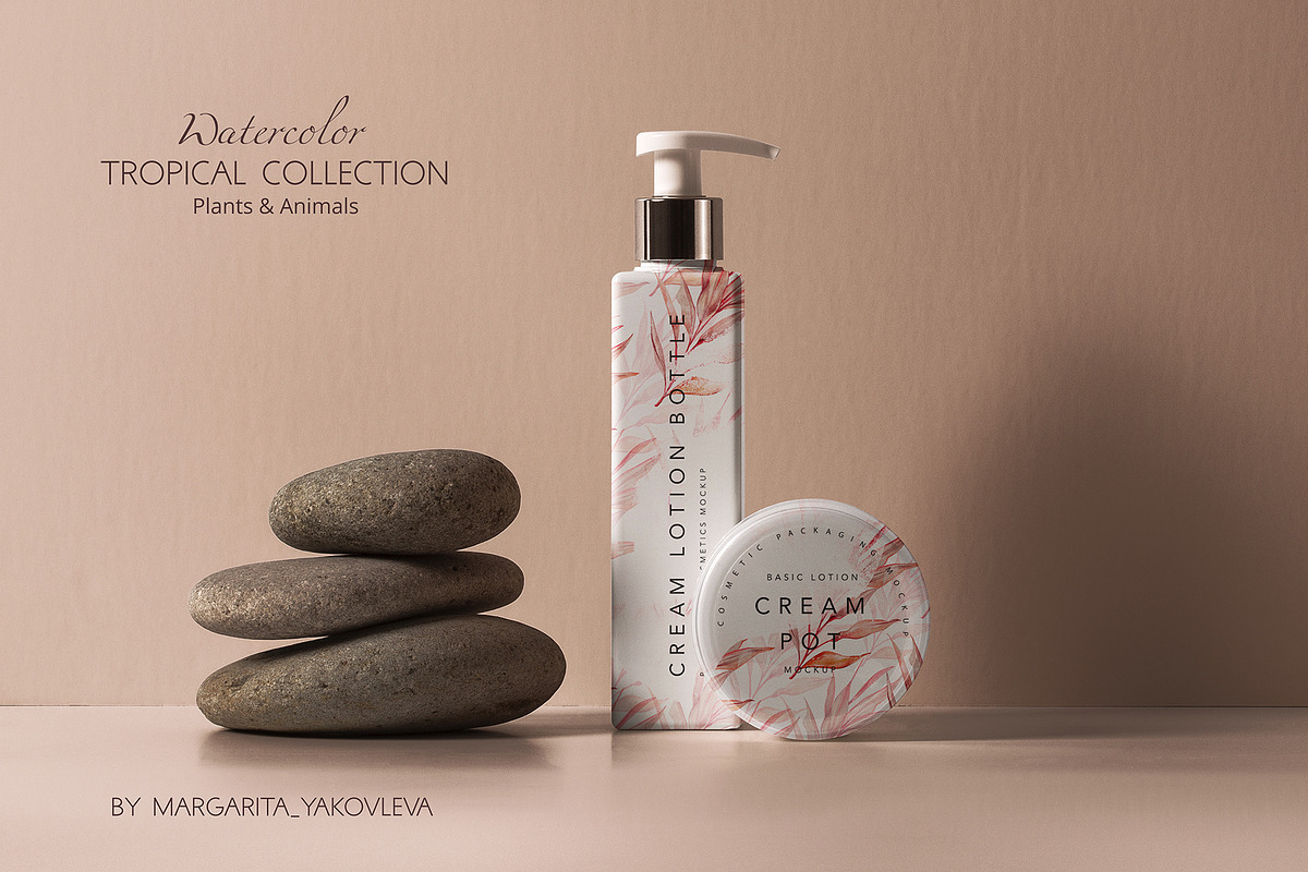 Tropical Collection Watercolor, a Decorative Illustration by Yakovleva Margarita (Photo 14 of 20)